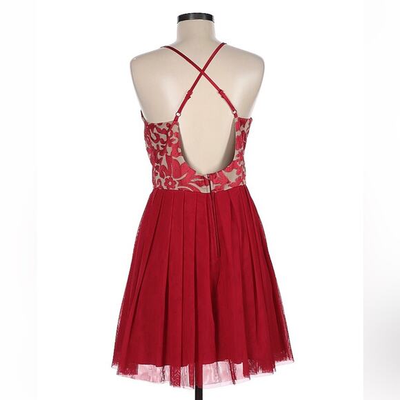 Nights by Teeze Me embroidered Jacquard fit and flare cocktail party dress, 13 - Picture 2 of 9